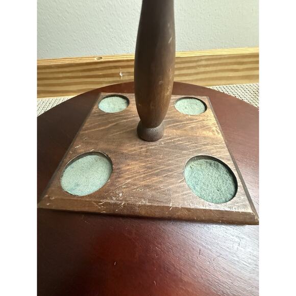 VINTAGE Made In Japan Wooden 4 Pipe Holder (Madison International LTD; NY, NY) - Picture 8 of 9